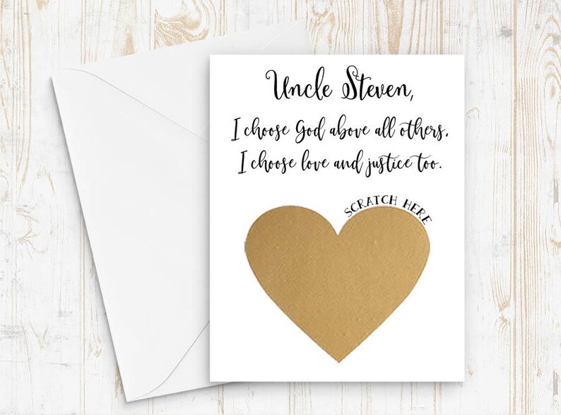 Personalized CONFIRMATION SPONSOR Asking card with Metallic Envelope Scratch Off Will you be my Confirmation Sponsor Card