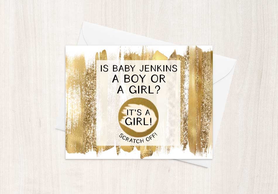 Boy or girl. Lettering for card, children album, children girl, gender  partiy for a boy and a girl.