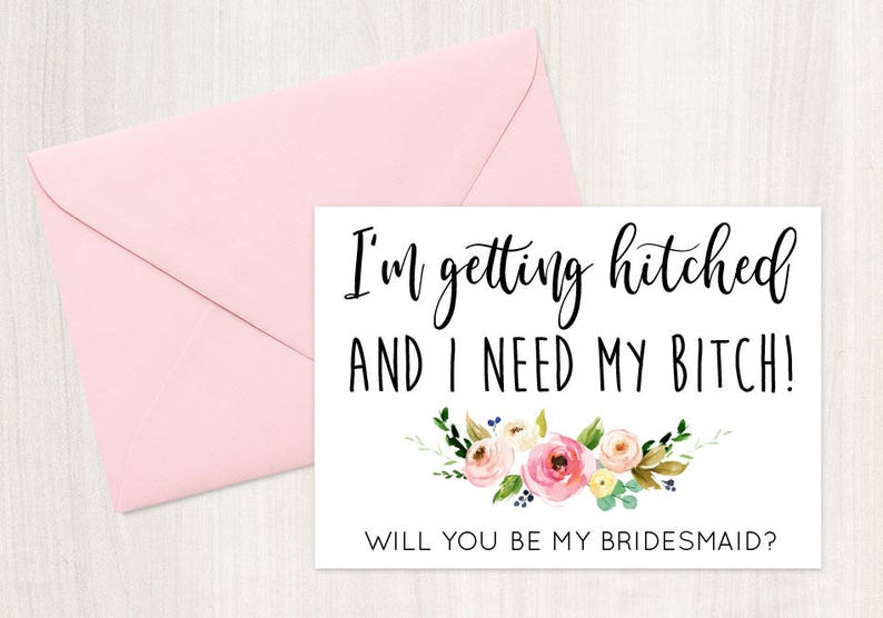 Funny Bridesmaid Card Will You Be My Bridesmaid I'm - Etsy