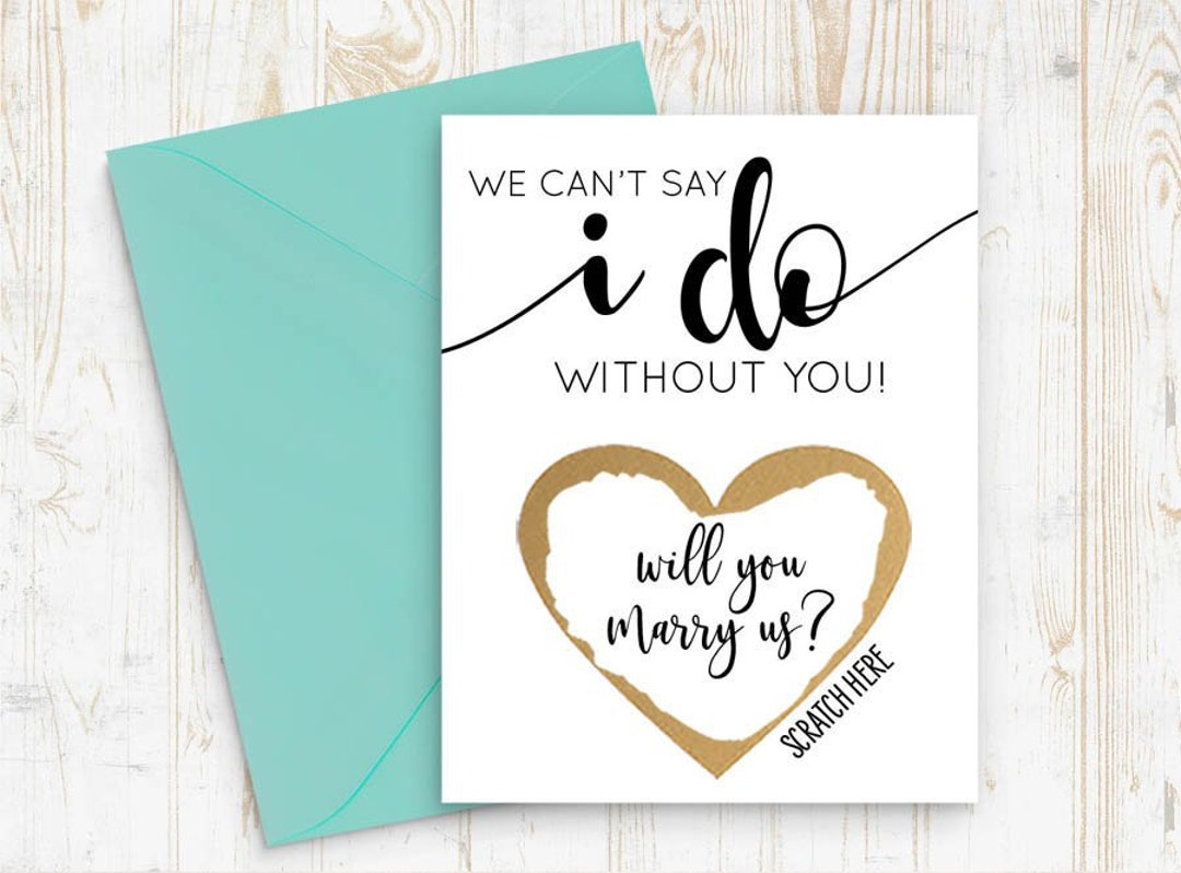 Will You Marry Us Card, Scratch off Card, Wedding Officiant Card ...