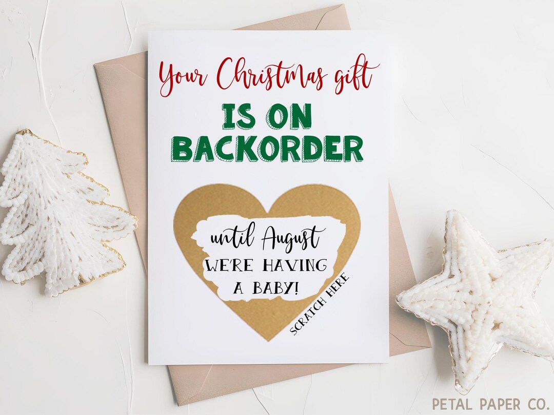 Funny Christmas Pregnancy Announcement Scratch off Your Christmas Gift ...