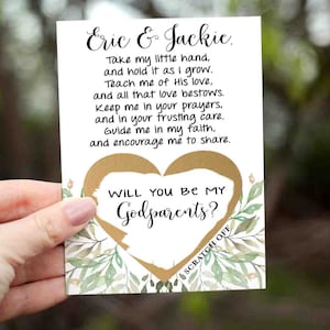 Will You Be My Godparents Scratch Off Card, Godparents Card, Will you be my godmother, godfather, godparents, Godparents Proposal Card