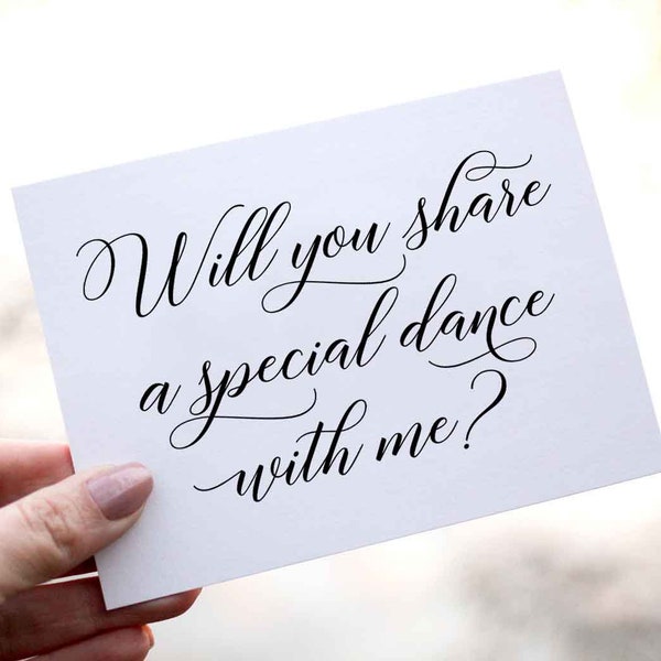 Father Daughter Dance Wedding Card, Will you share a special dance with me? Card for Father of the Bride, Card for Father Daughter Dance