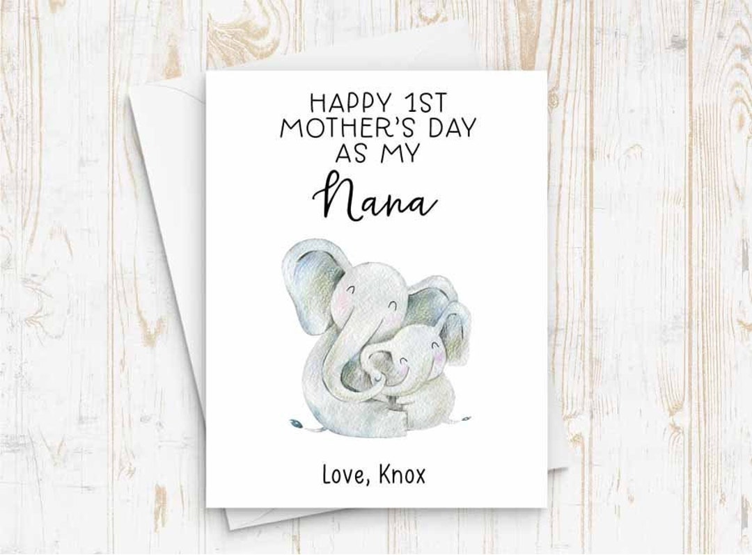 First Mothers Day as Nana Happy Mothers Day Card for Nana First