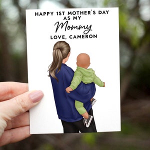 Mothers Day Card For Mom, First Mother's Day Card, Mommy Mother's Day Card, Happy 1st Mothers Day Card For Mom, Mama, PERSONALIZED