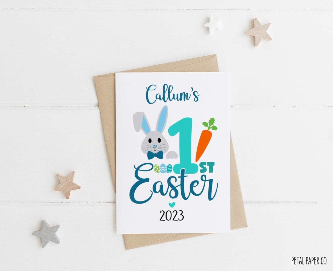 First Easter Card, PERSONALIZED Easter Card, Baby's 1st Easter Card ...