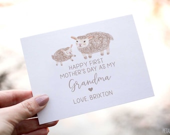 Happy Mothers Day Card For Grandma, First Mother's Day Card, Grandma Mother's Day Card, Happy 1st Mothers Day Card For Grandma, From Child