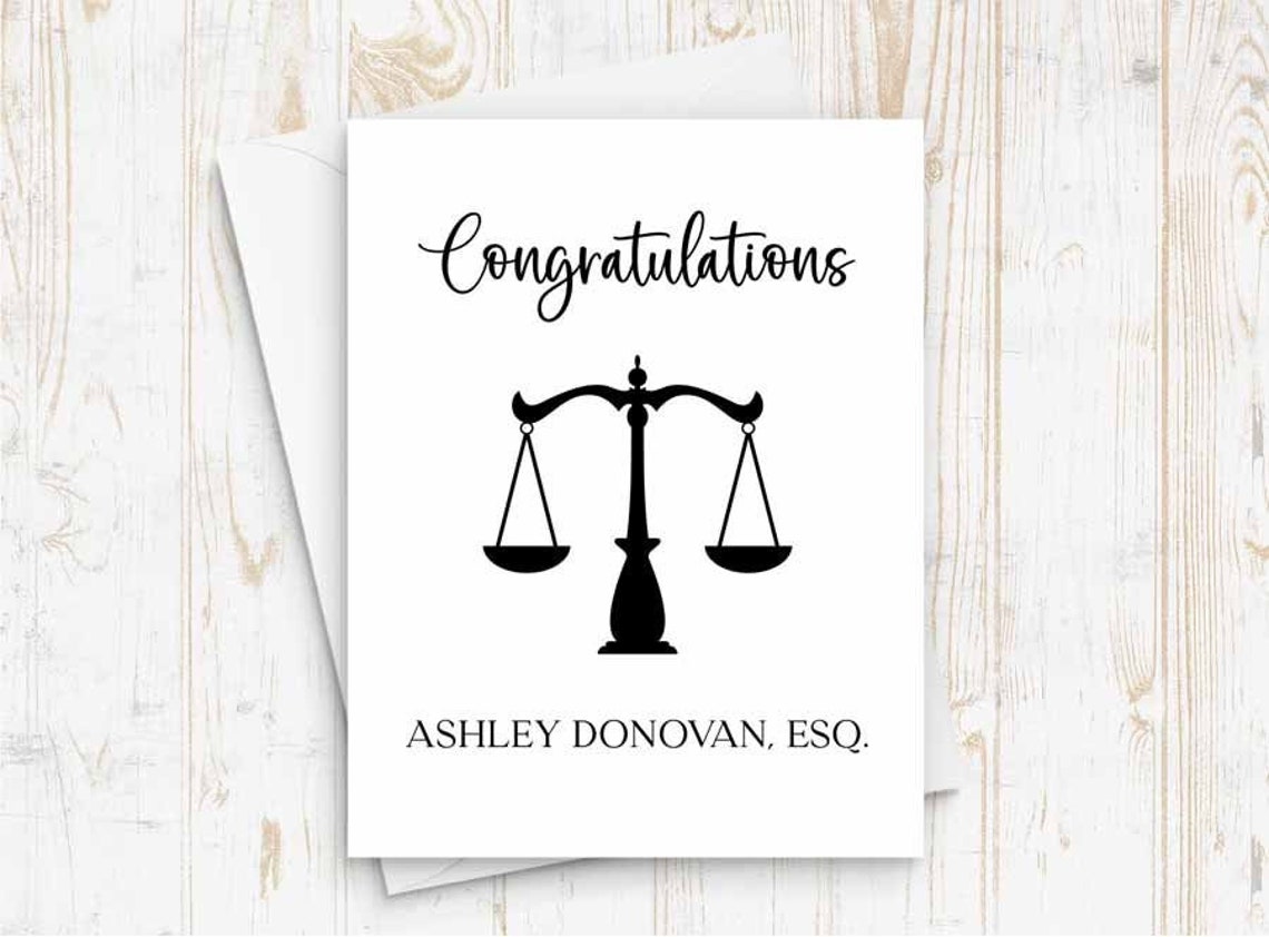 Congratulations on Passing the Bar Card New Lawyer Congrats Etsy Ireland