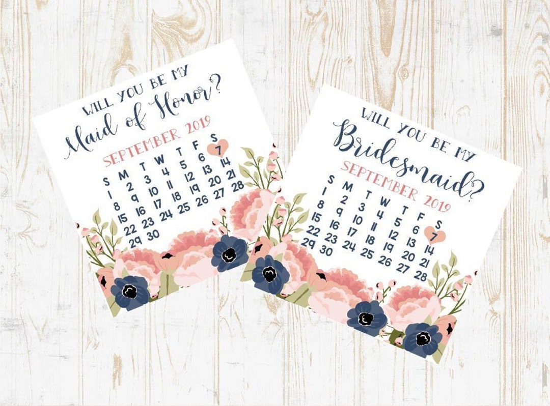 Bridesmaid Proposal Calendar, Save the Date, Bridesmaid Calendar Card, Will You Be My Bridesmaid Floral Bridesmaid Wedding Date Card - Etsy bridesmaid-proposal-calendar-save-the-date-bridesmaid-calendar-card-will-you-be-my-bridesmaid-floral-bridesmaid-wedding-date-card-etsy