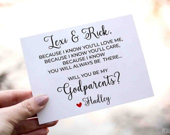 Personalized Will you be my Godparents? Card - Godmother Godparents Godfather Proposal card, Be my Godmother, Be my Godfather, Godparents