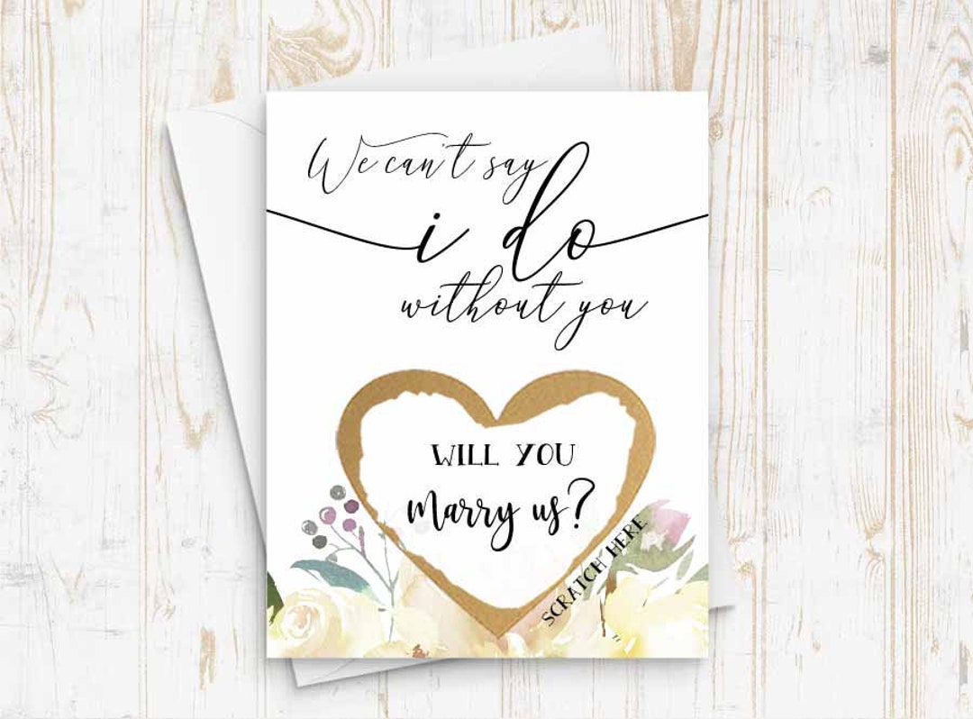Will You Marry Us Card, Scratch off Card, Wedding Officiant Card ...