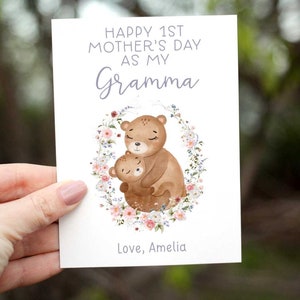 Happy Mothers Day Card For Grandma, First Mother's Day Card, Grandma Mother's Day Card, Happy 1st Mothers Day Card For Grandma, From Child