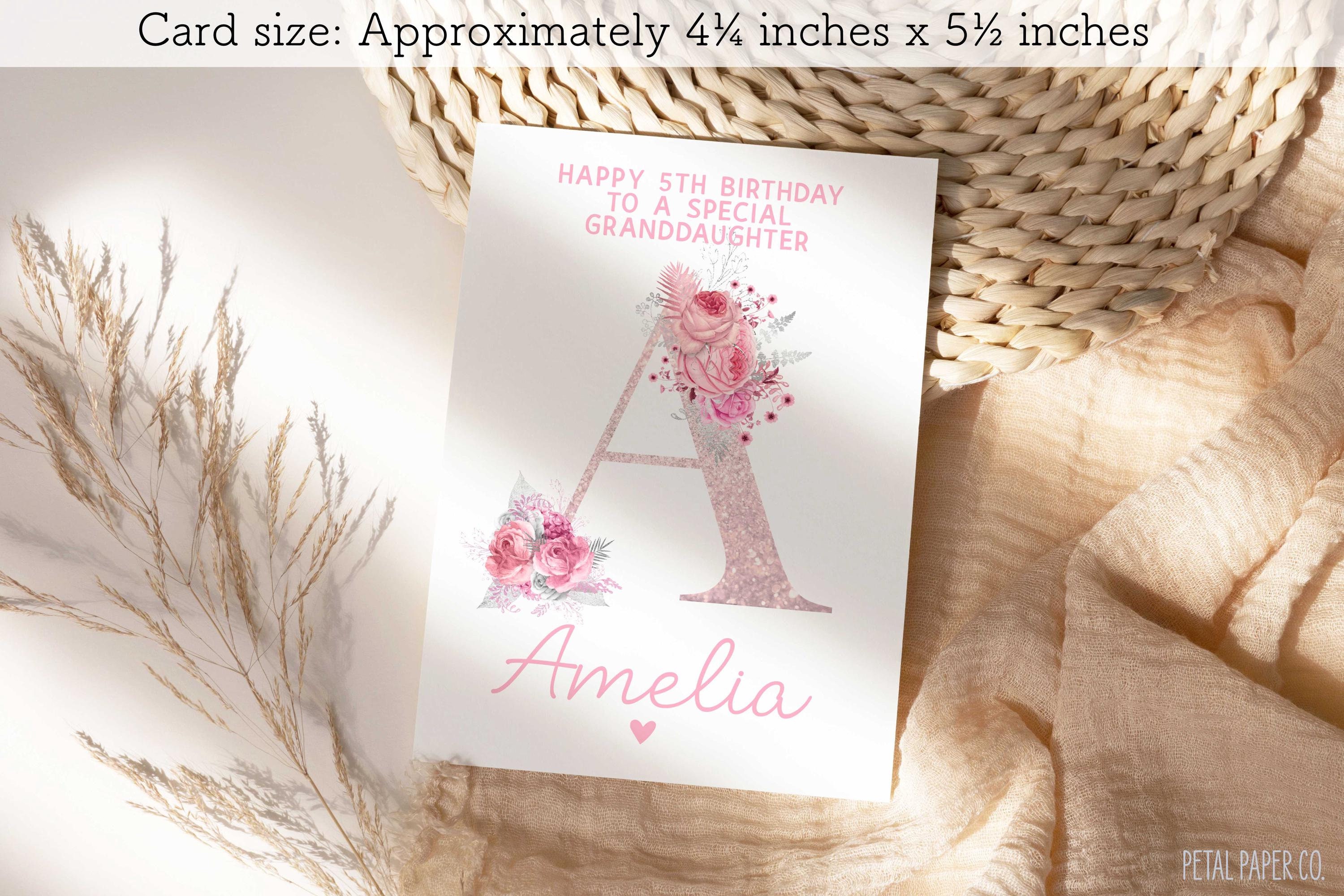 Happy Birthday Granddaughter - A Luxury Greetings Card With A Pretty Keepsake Heart Decoration