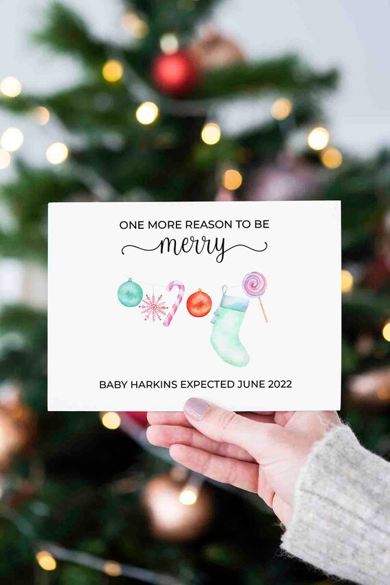 2022 Gauranteed Ship Days For Christmas Christmas Pregnancy Reveal One More Reason To Be Merry Merry | Etsy Ireland