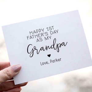 Happy Fathers Day Card For Grandpa, First Father's Day Card, Grandpa Father's Day Card, Happy 1st Fathers Day Card For Grandpa, From Child