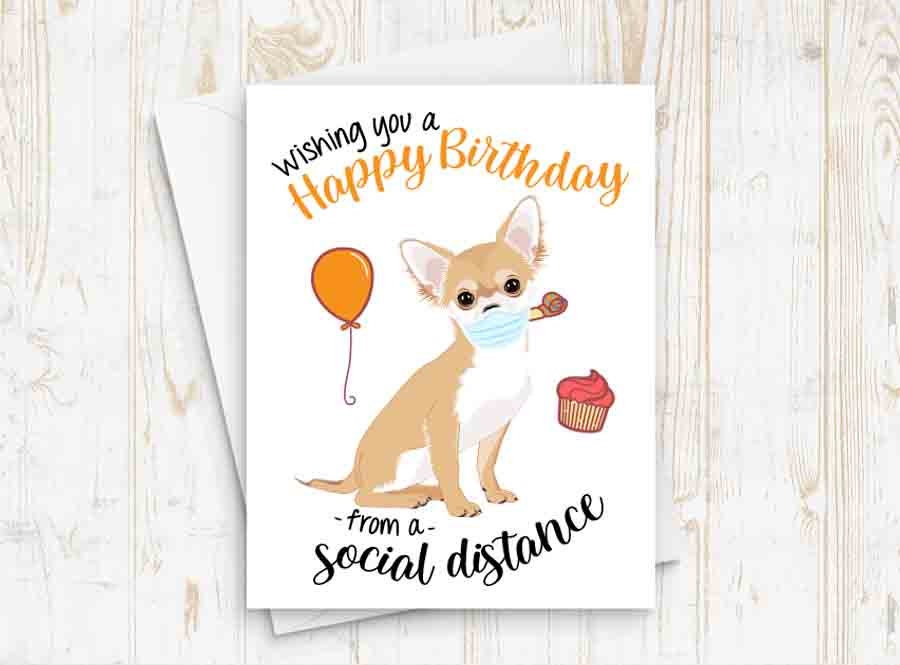 Joyeux Anniversaire Anniversaire Carte De Distanciation Etsy Canada