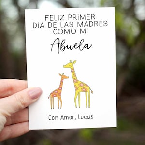 SPANISH Mothers Day Card For Grandma, First Mother's Day Card, Grandma Mother's Day Card, Feliz primer dia de las madres como mi abuela card