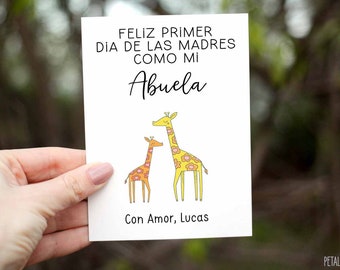SPANISH Mothers Day Card For Grandma, First Mother's Day Card, Grandma Mother's Day Card, Feliz primer dia de las madres como mi abuela card