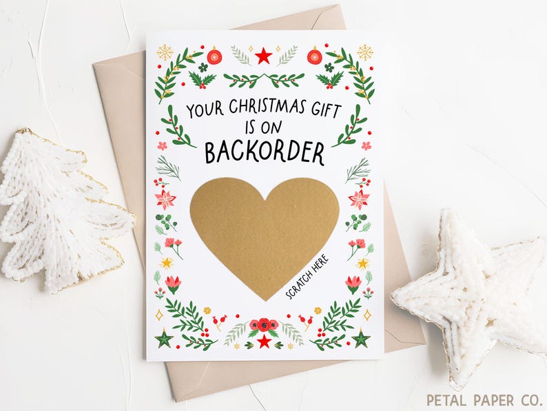 Your Christmas Gift is on Backorder Card - Funny Christmas Pregnancy ...