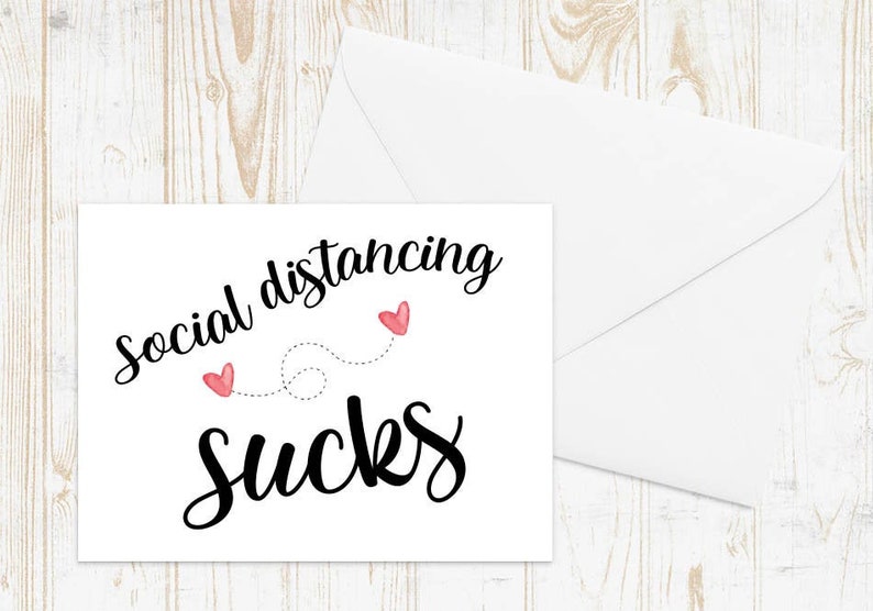 Social Distancing Card Thinking Of You Card Just Because image 0