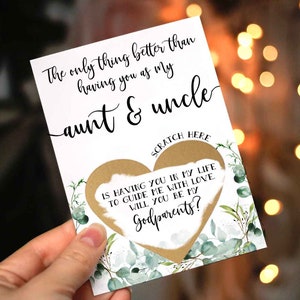 The only thing better than having you as my aunt & uncle Godparents Proposal Scratch Off Card - Will you be my Godparents Card Aunt Uncle
