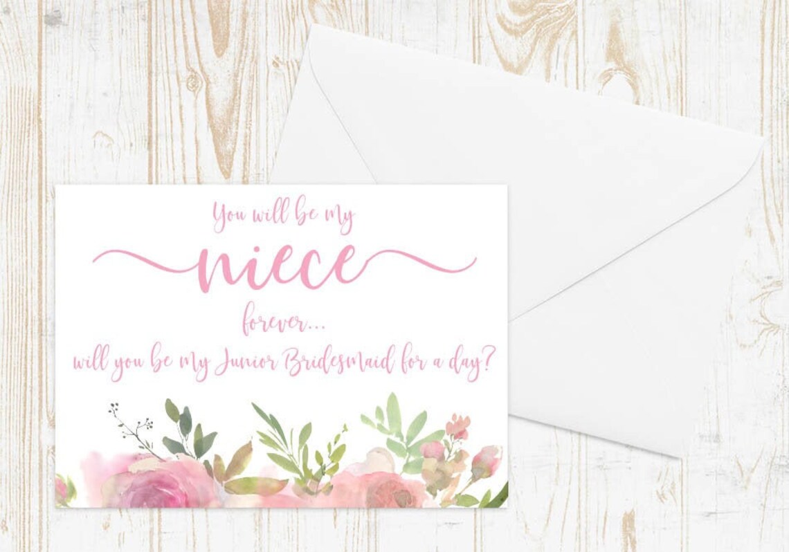 Junior Bridesmaid Proposal for Niece Junior Bridesmaid Card - Etsy