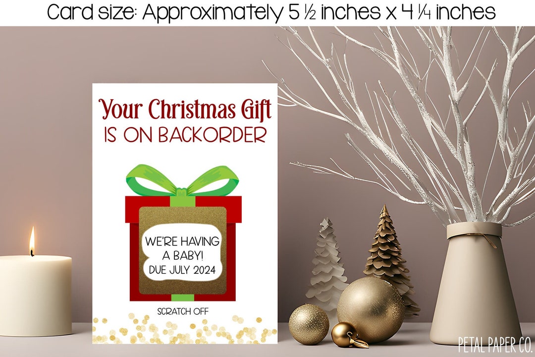 Funny Christmas Pregnancy Announcement Scratch off Your Christmas Gift ...
