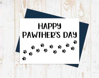 Dog Dad Card, Cat Dad Card, Pet Father's Day Card, Fur Dad Card, Pawther's Day Card, Pawther's Day Gift, Card from Dog