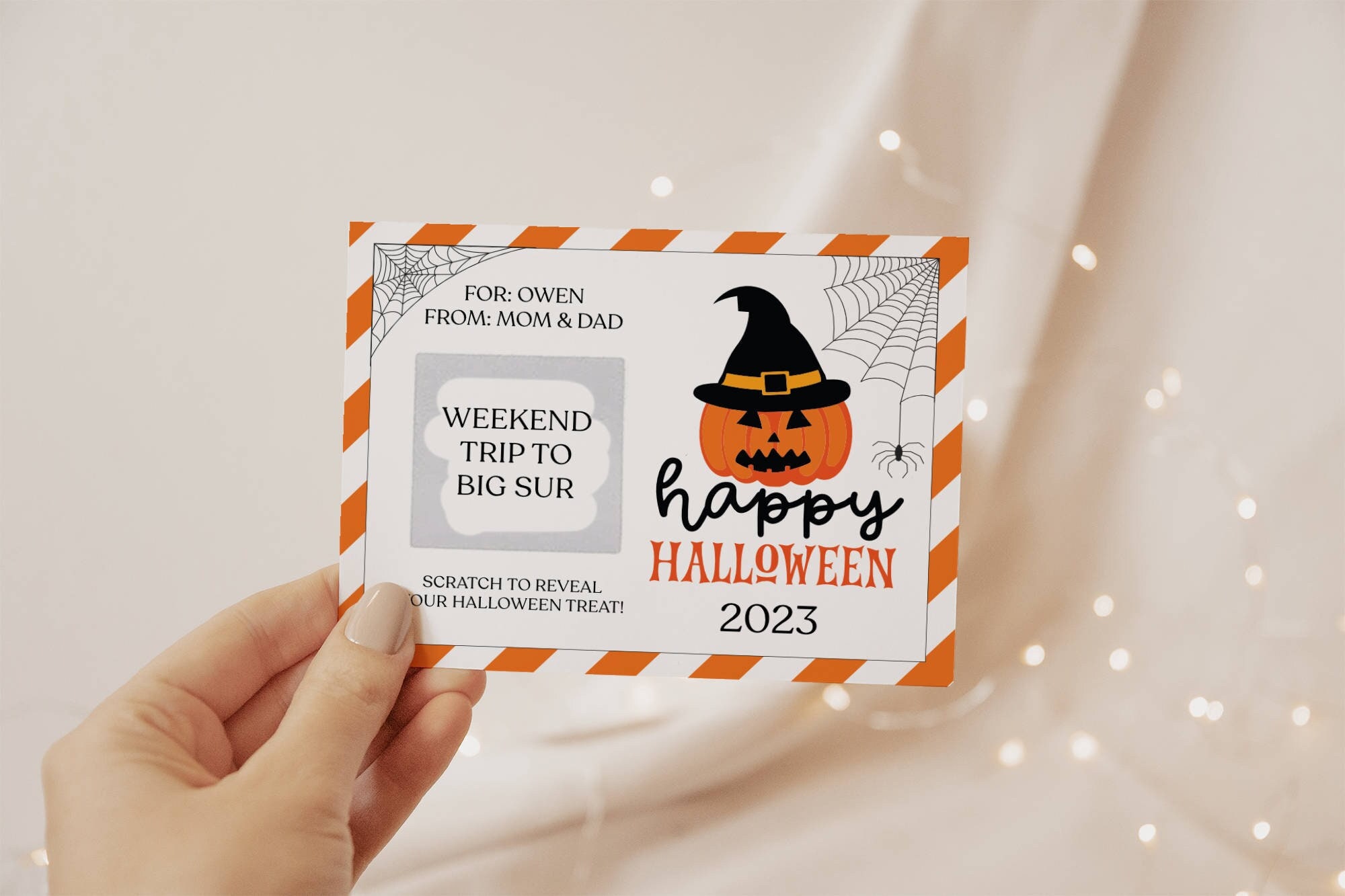 Halloween Scratch-Off Cards (50 Pack) - Party Game With Prizes, 2.1x3.5 Inch, For Kids & Adults - View #3