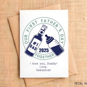 First Father&#39;s Day Card, Happy Fathers Day Card For Dad, Cute Father&#39;s Day Card, Happy 1st Fathers Day Card For Dada, From Child