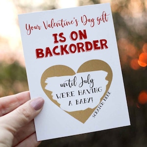 Valentines Day Pregnancy Reveal Card Your Valentine's Day Gift is on ...