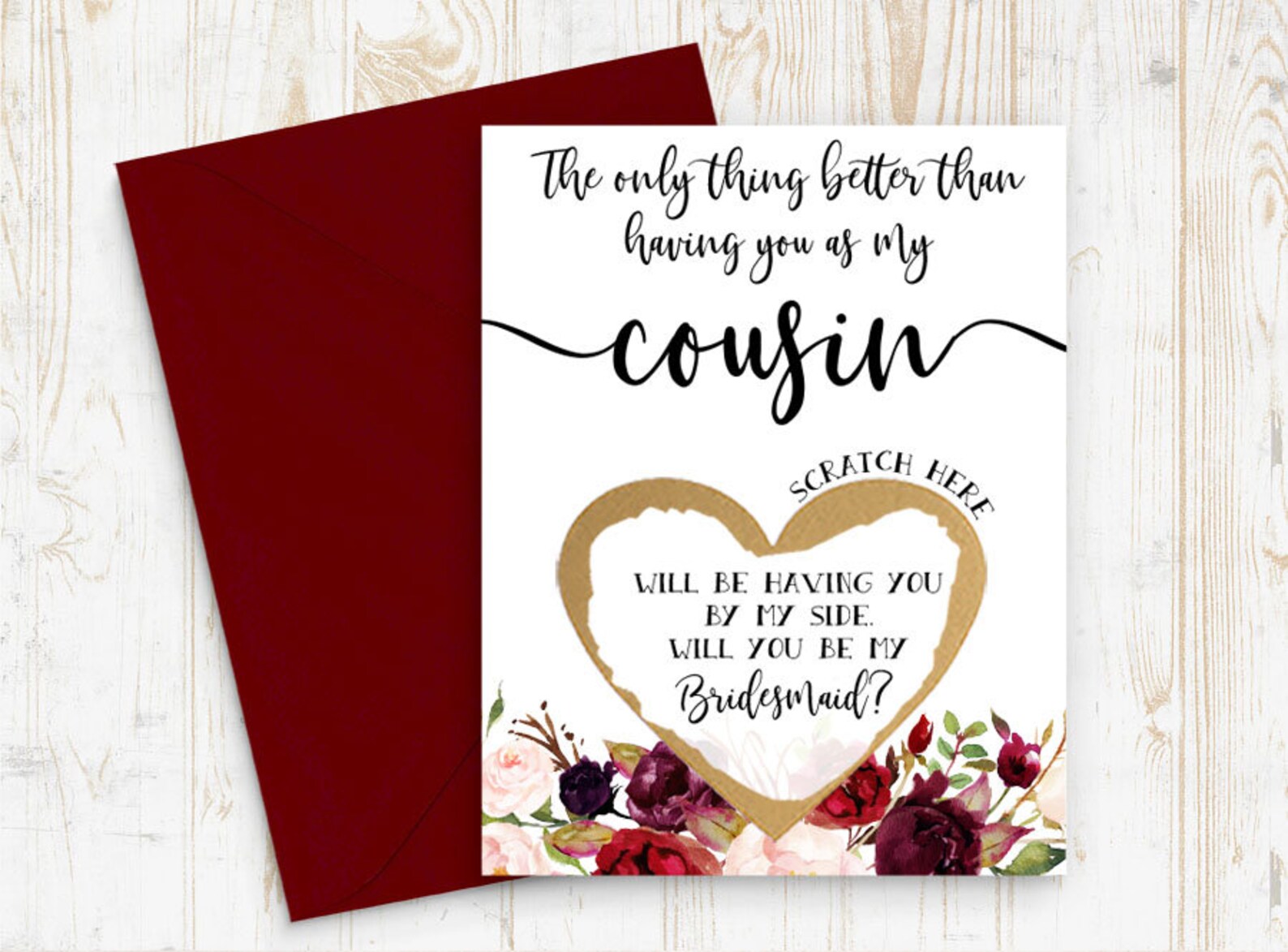 Bridesmaid Card Scratch Off Will you be my Bridesmaid Card Etsy