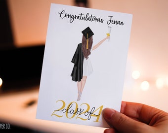 Graduation Card, Congratulations Grad Card, Graduation Card for Senior, Custom Graduation Card, 2024 Graduation, Class of 2024, Congrats