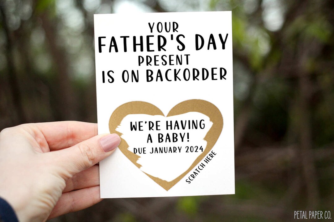 Fathers Day Pregnancy Announcement Scratch off Your Father's Day ...