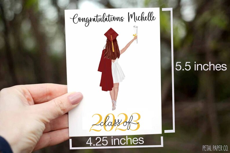 Graduation Card, Congratulations Grad Card, Happy Graduation Card, Custom Graduation Card, 2024 Graduation Card, Class of 2024, Congrats image 3