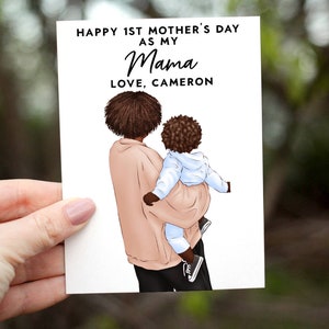 Mothers Day Card For Mom, First Mother's Day Card, Mommy Mother's Day Card, Happy 1st Mothers Day Card For Mom, Mama, PERSONALIZED