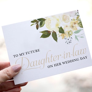 To my future daughter-in-law on HER WEDDING DAY - Card from Mother of the Groom, Daughter in Law Gift, wedding day card for daughter in law