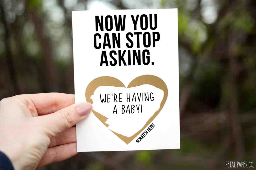 Funny Pregnancy Reveal Card We're Having A Baby Now You Etsy