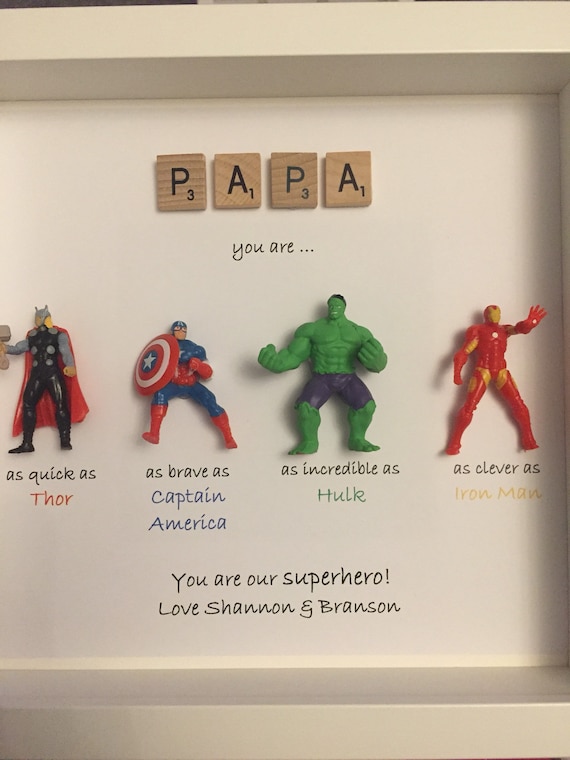 Avengers Style Superheld Figuren Rahmen Geschenk. Ideal für | Etsy