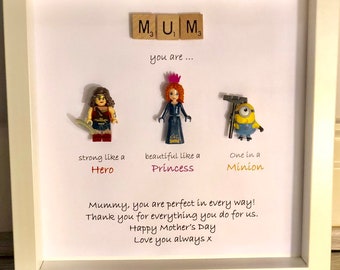 Personalised Mother's Day gift. unique design. Mum our hero and princess. Wedding anniversary. Hero