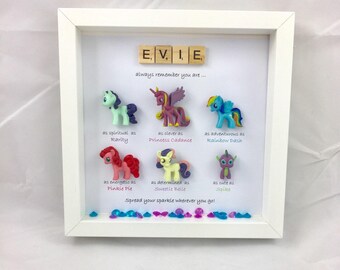Personalisiertes My Little Pony Style Special Box Frame Geschenk-Geburtstag-Weihnachten-Perfektes Geschenk- Freundin-Mama- Tochter-Schwester-Nichte