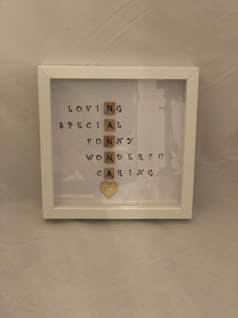 Special Scrabble Grandad Frame Caring Words Perfect present for grandad unique gift Birthday present Christmas Present image 2