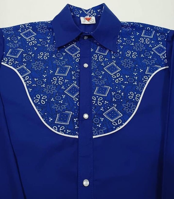 Royal blue hotsell bandana shirt