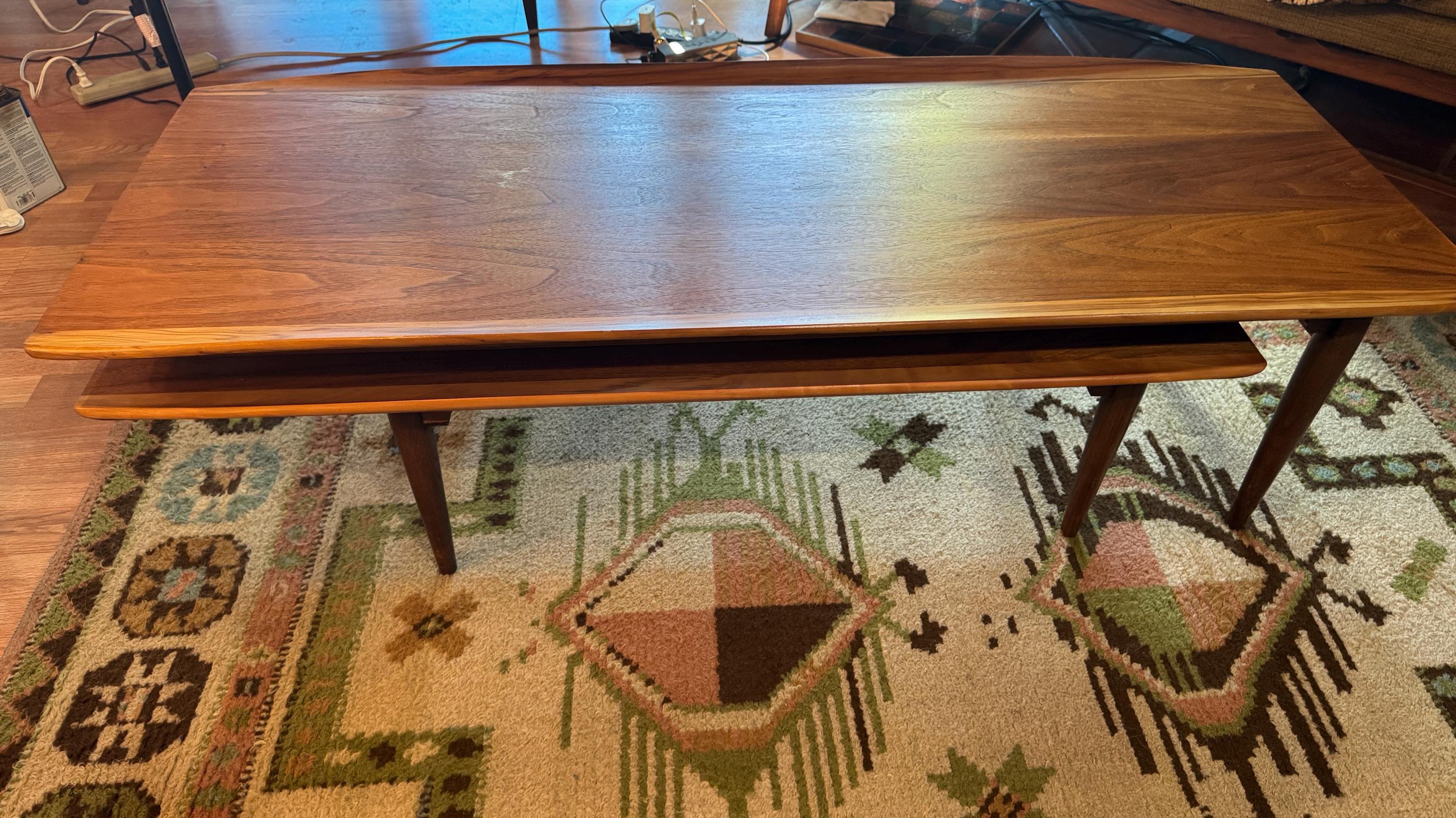 Mid Century Modern Walnut Coffee Table - Etsy