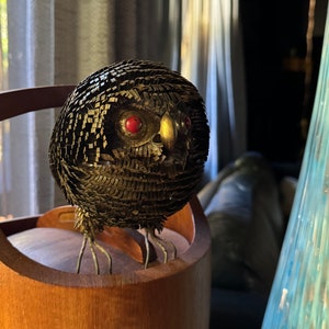 Brutalist Metal Hand Sculpted Owl Attributed to Sergio Bustamonte