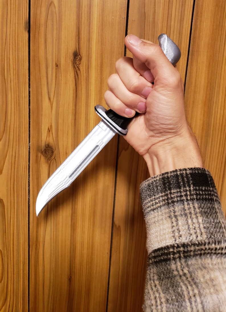 3D Printed Scream Ghostface Knife Buck 120 Cosplay Costume Etsy