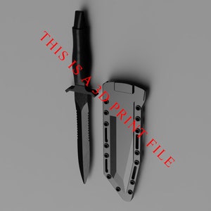 3D PRINT FILE - Winter Soldier Knife and Holster/Sheath Gerber Mk ii Bucky Barnes STL