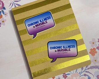 Invisible Illness Awareness Sticker, Laptop Decal