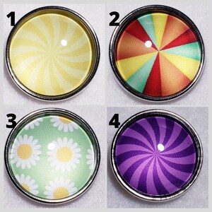 18mm/20mm Glass Dome Snaps for Snap Jewelry - Item# 0619-0610-0612-0614