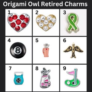 Origami Owl Retired Floating Charms (FREE Shipping Coupon Code in Description)